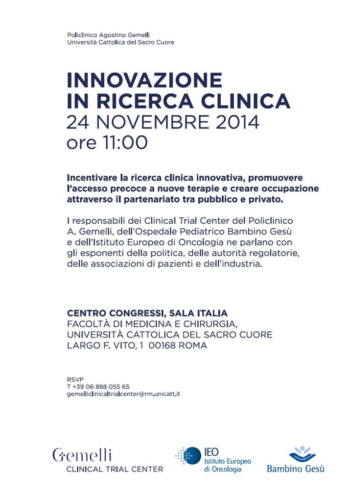 Innovazione in ricerca clinica