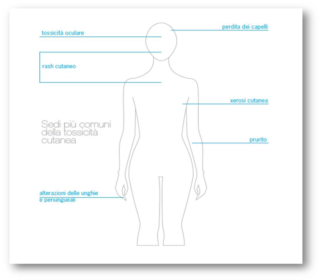 tossicità cutanea sedi tossicità cutanea